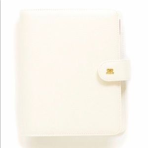 A5 Vegan Leather Binder: White Pebble and Insert